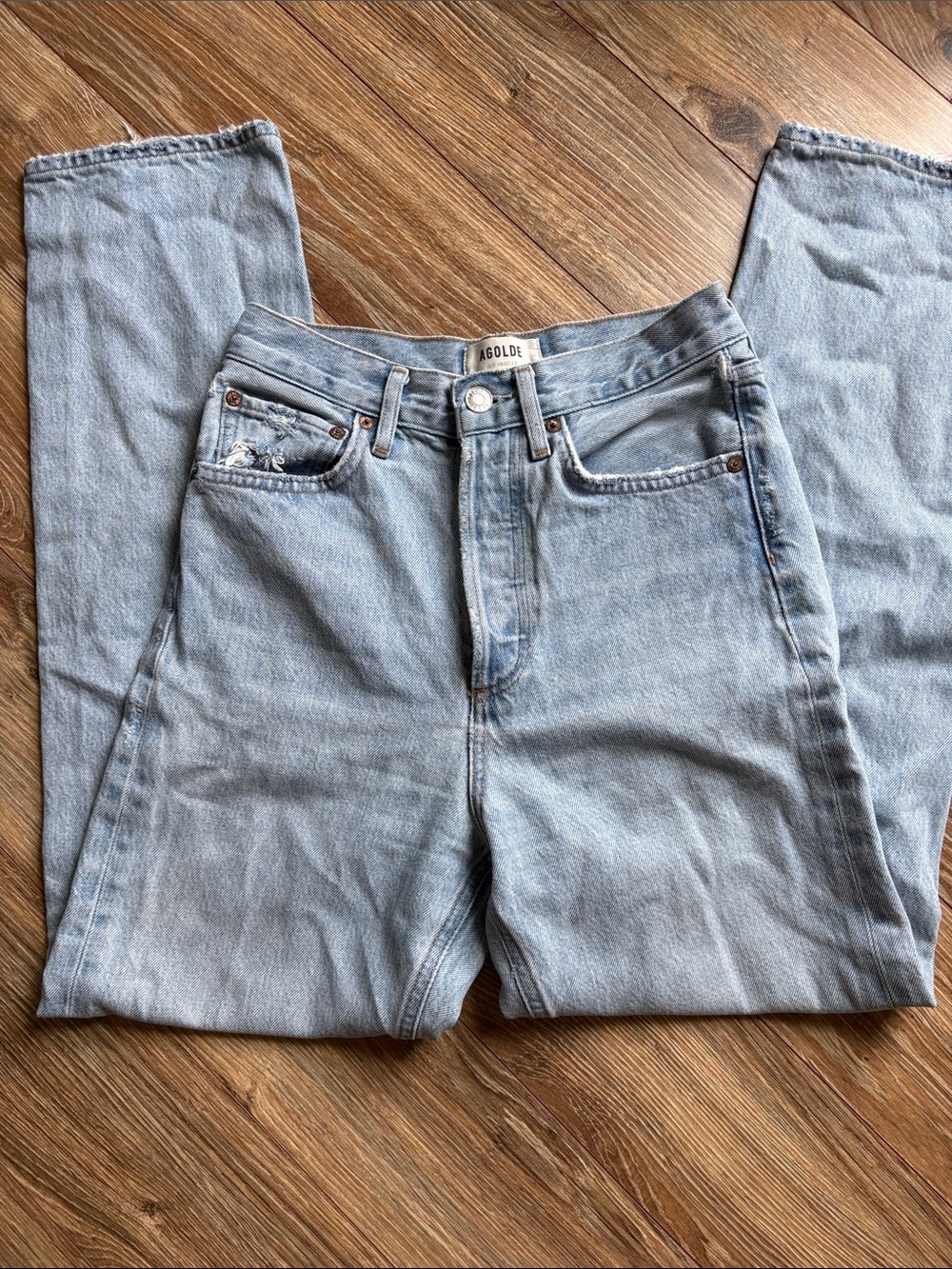 AGOLDE Light Blue women’s High-Rise Jeans